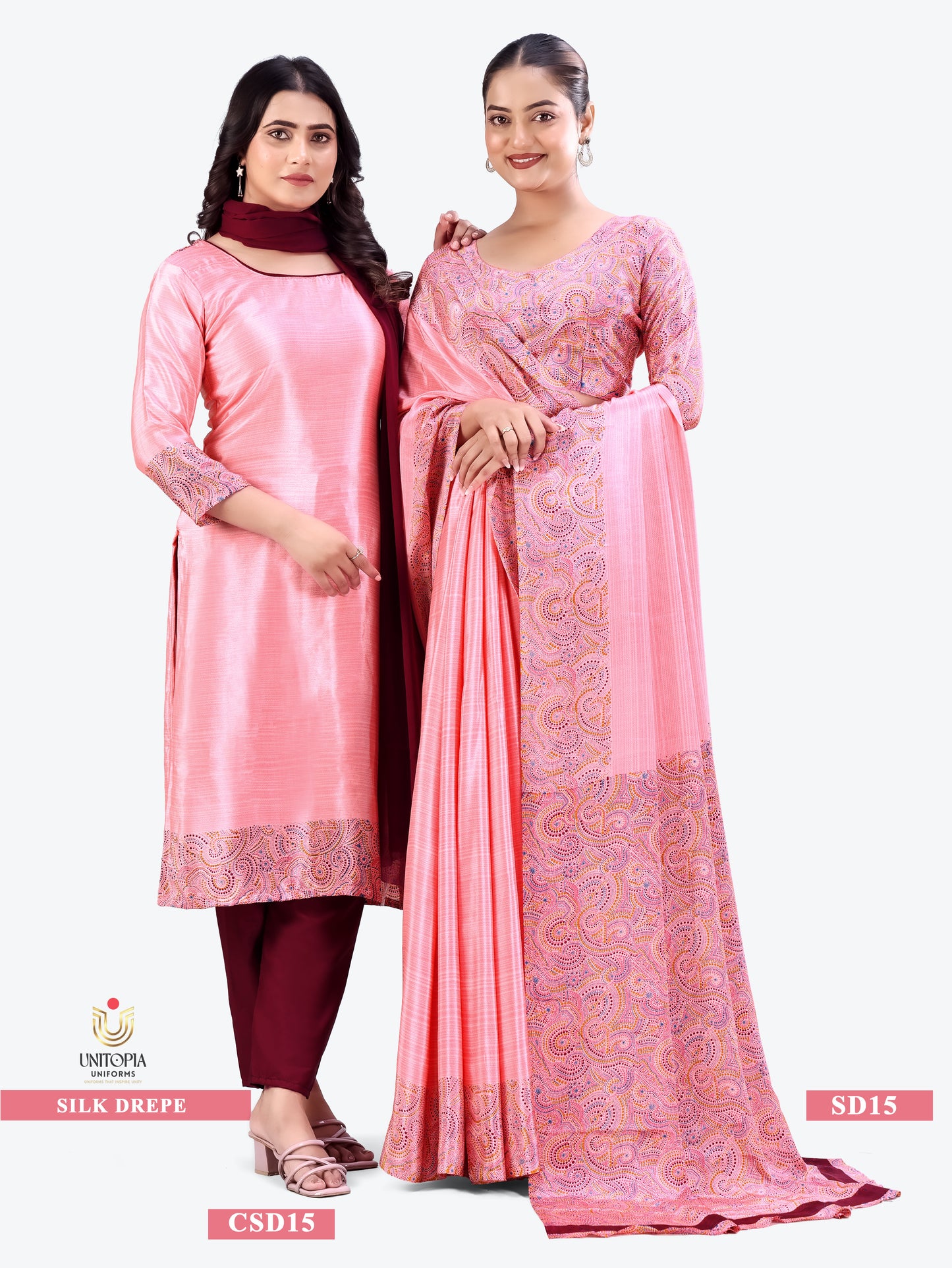 SILK DREPE / UNIFORM SAREES & SUIT (SD15,SD16)