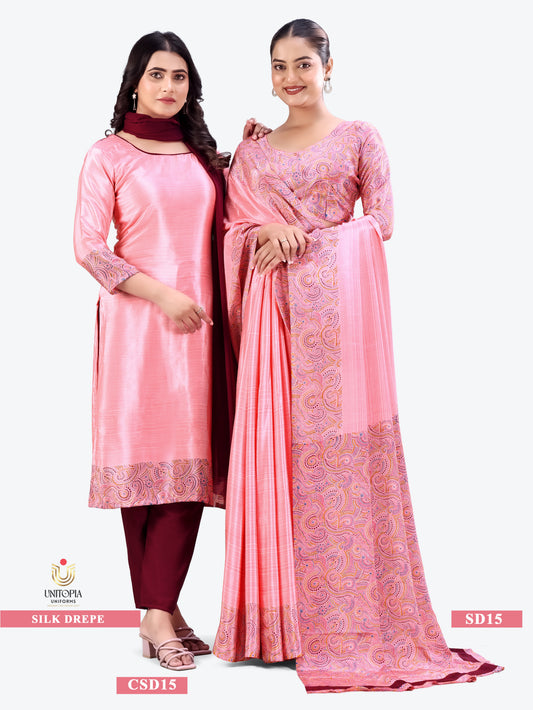 SILK DREPE / UNIFORM SAREES & SUIT (SD15,SD16)