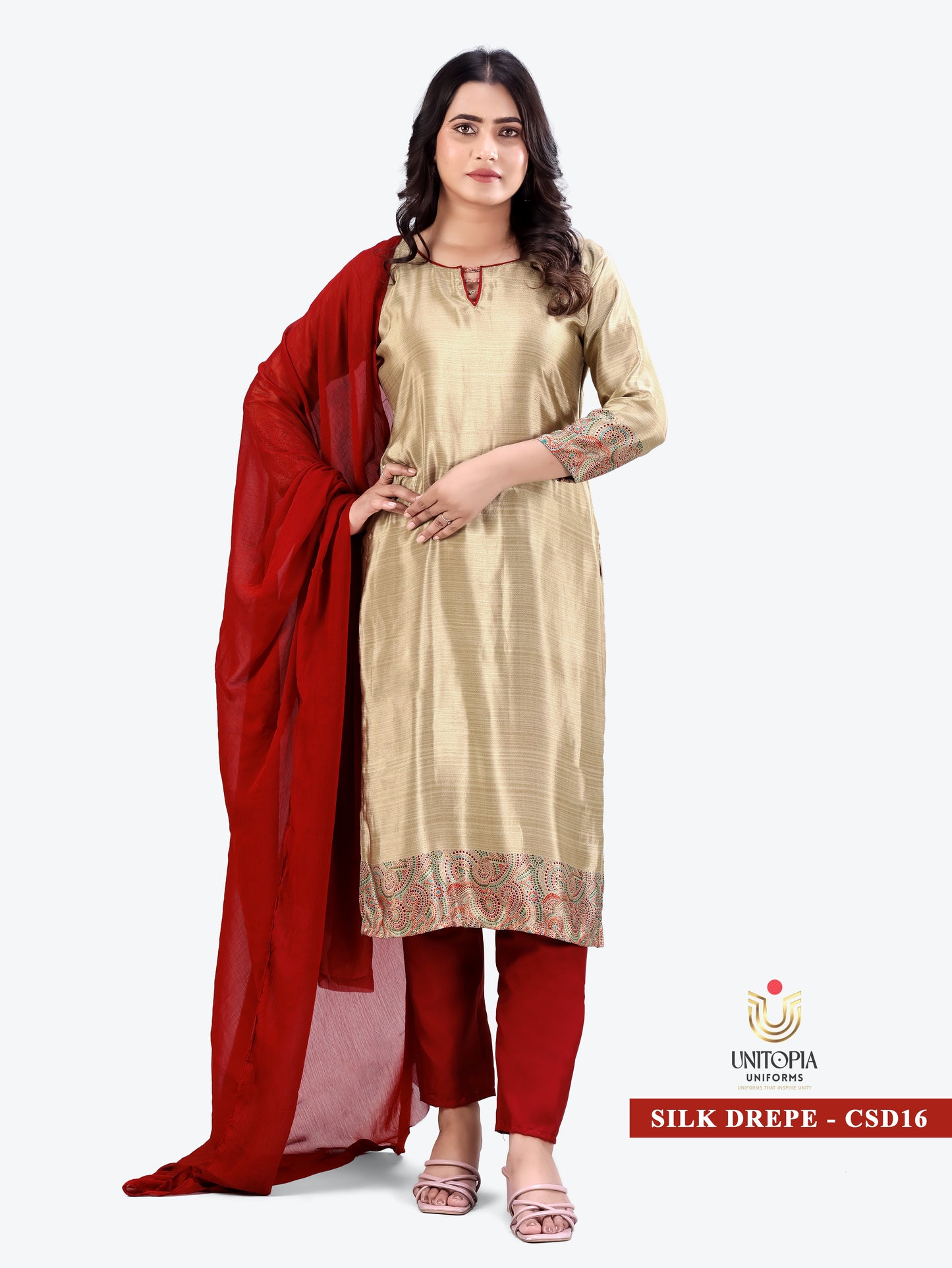 SILK DREPE / UNIFORM SAREES & SUIT (SD15,SD16)