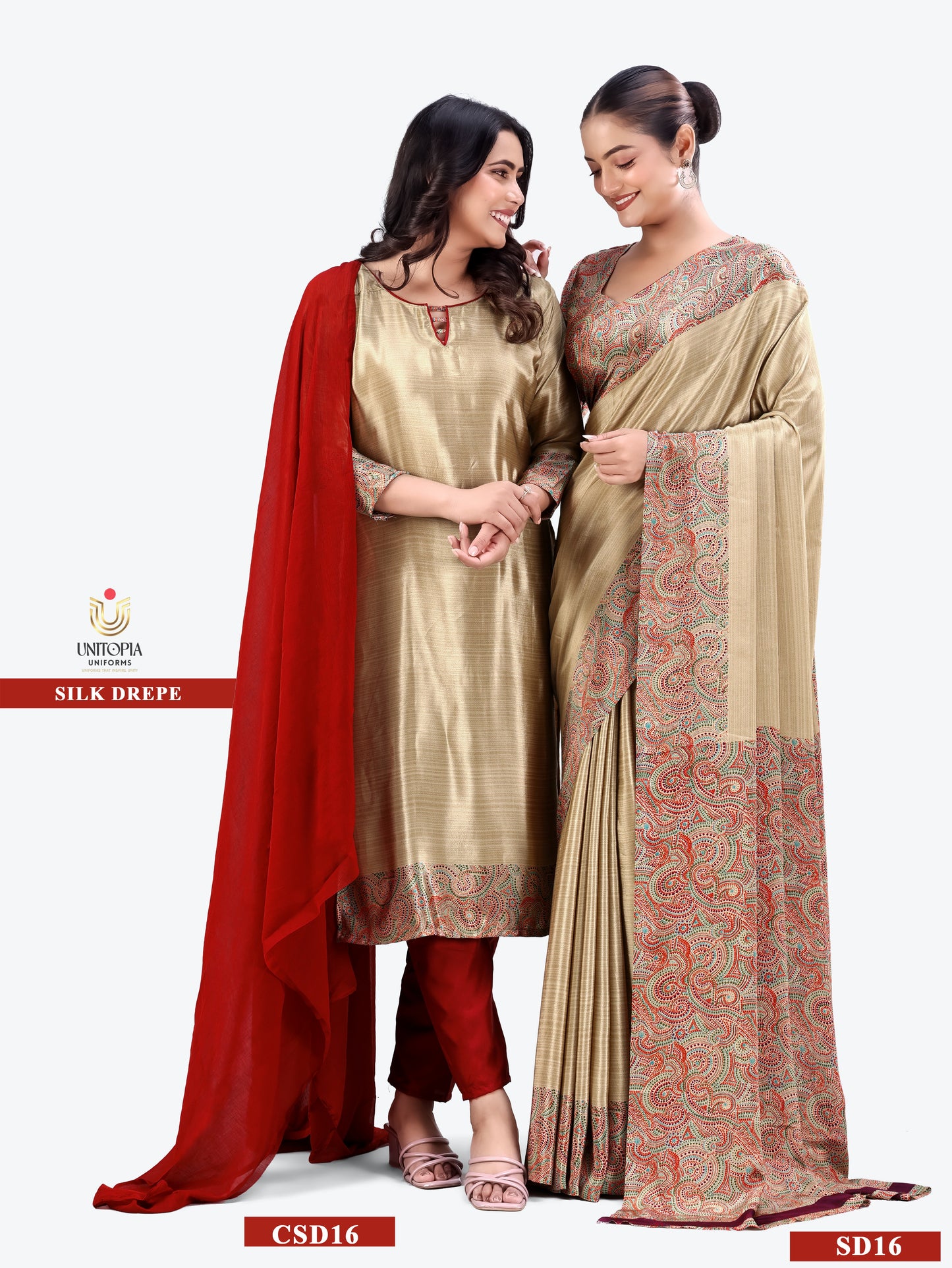 SILK DREPE / UNIFORM SAREES & SUIT (SD15,SD16)