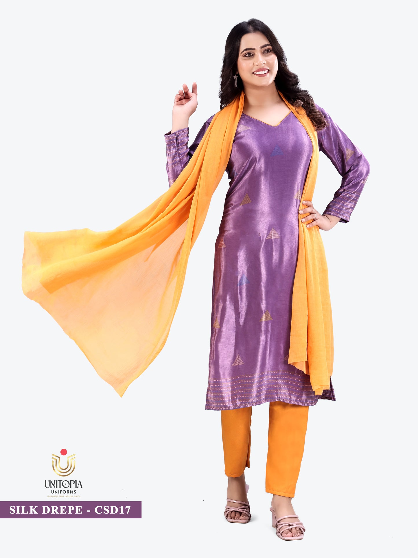 SILK DREPE / UNIFORM SAREES & SUIT (SD17,SD18)