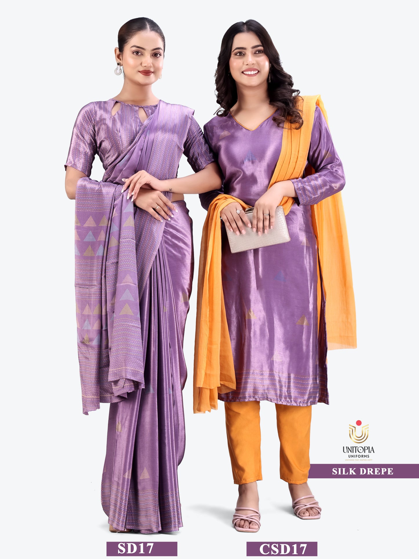 SILK DREPE / UNIFORM SAREES & SUIT (SD17,SD18)