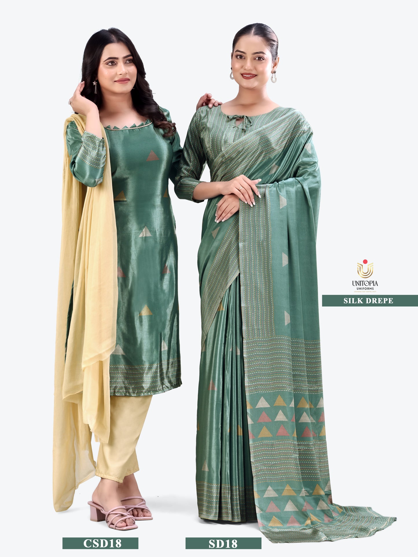 SILK DREPE / UNIFORM SAREES & SUIT (SD17,SD18)