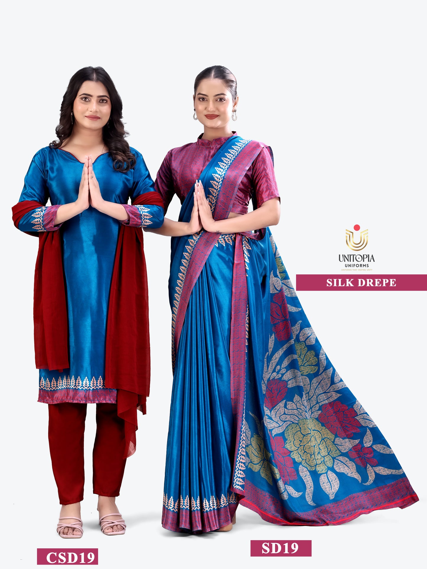 SILK DREPE / UNIFORM SAREES & SUIT (SD19,20)