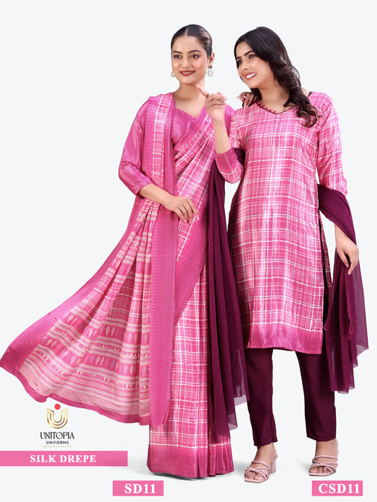SILK DREPE / UNIFORM SAREES & SUIT (SD11,SD12)