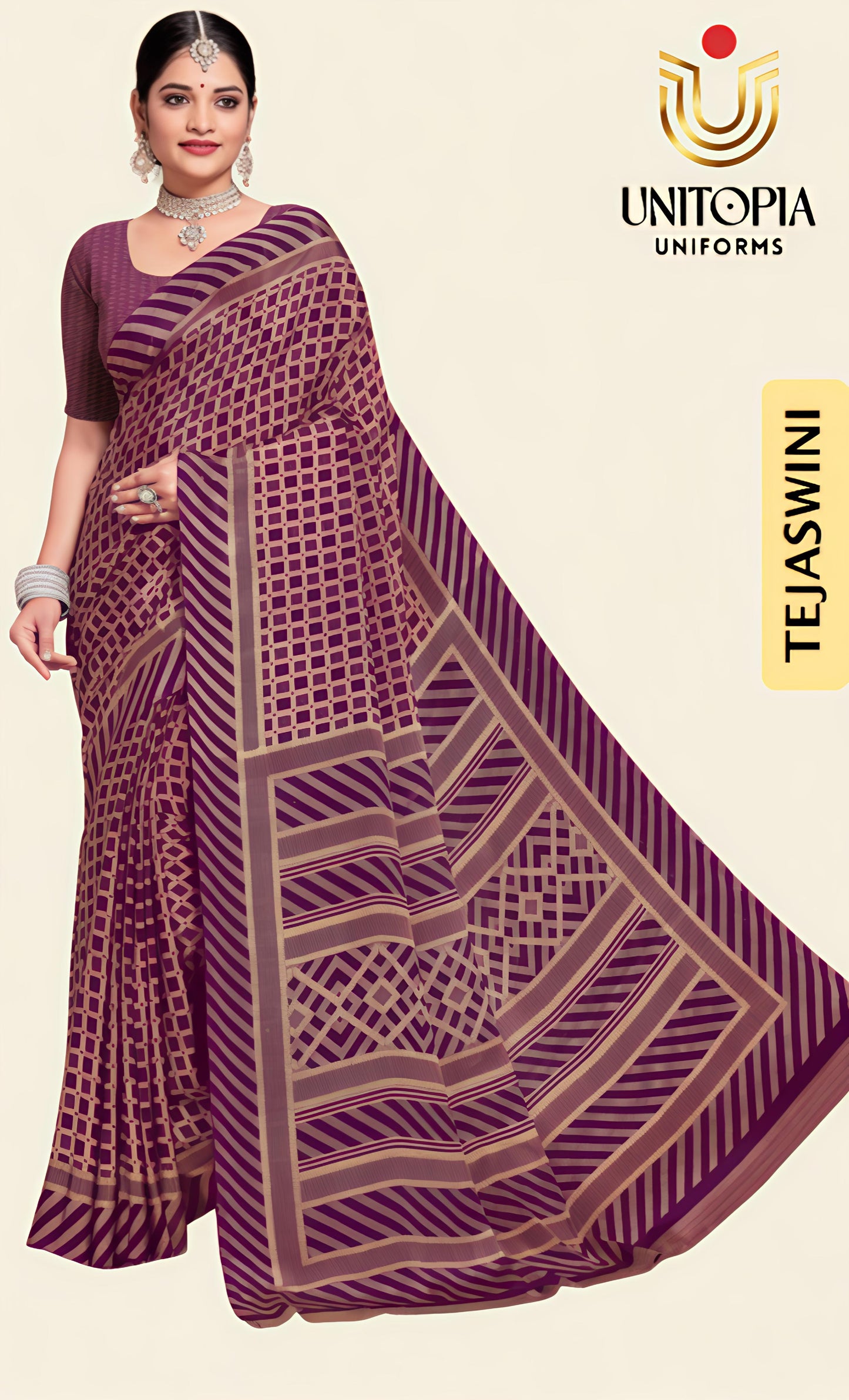 TEJASWINI/ UNIFORM SAREE (TEJ1407)