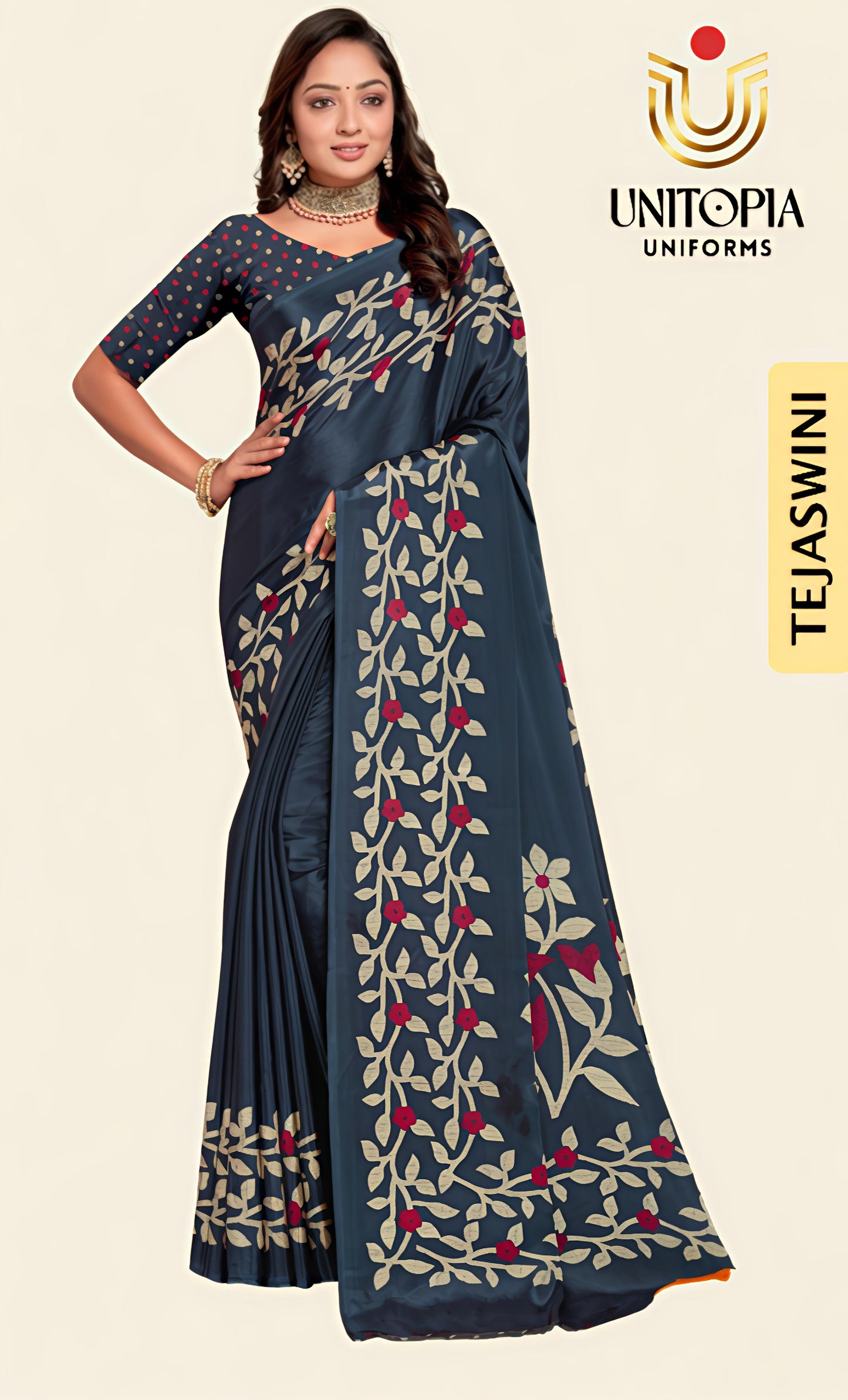 TEJASWINI/ UNIFORM SAREE (TEJ1443)